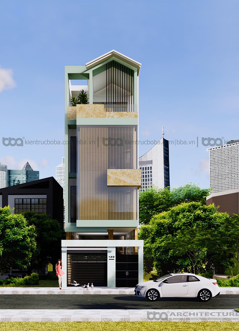 Thiet Ke Nha Pho 4 Tang Hien Dai Ms Linh Him Lam Quan 7