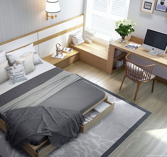 Mau Thiet Ke Phong Ngu Nho 5m2 10m2 15m2 15