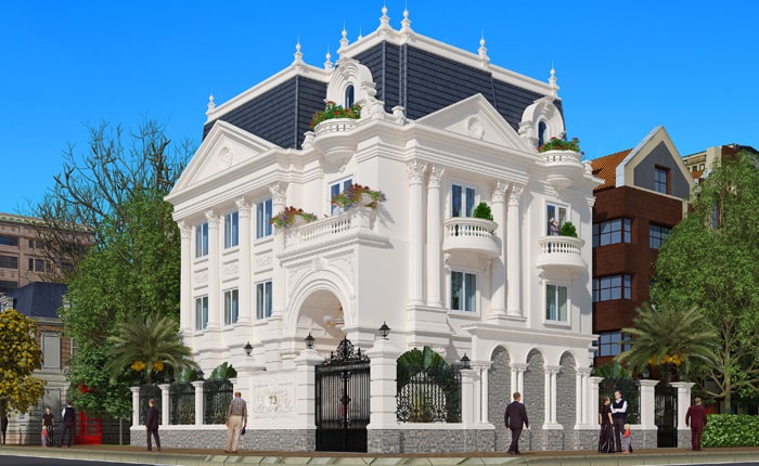 Mẫu biệt thự kiểu Pháp