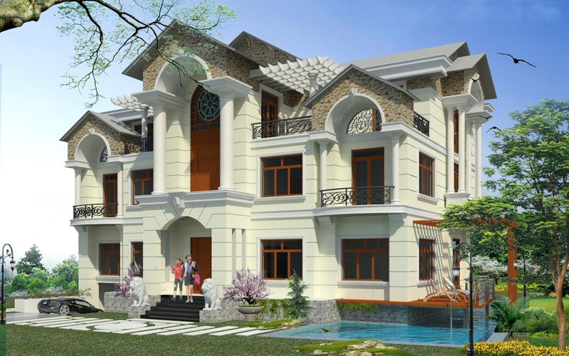 Mẫu biệt thự nhà vườn đẹp