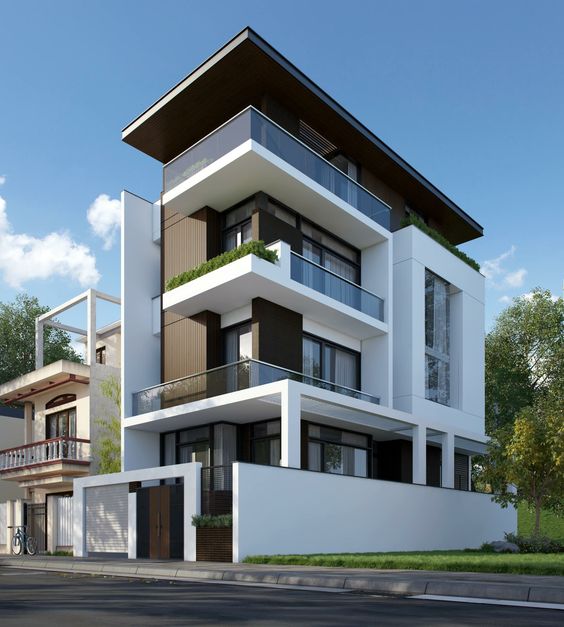 Mẫu nhà 2 mặt tiền kinh doanh