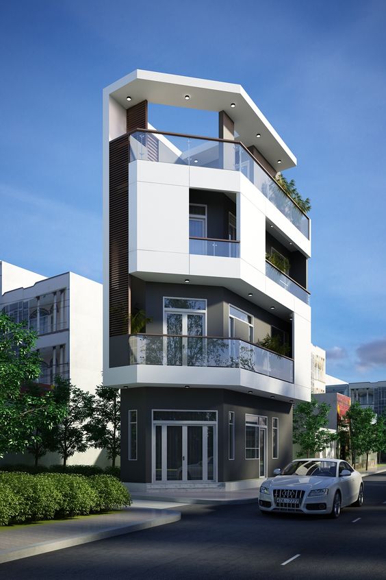 Mẫu nhà 2 mặt tiền kinh doanh