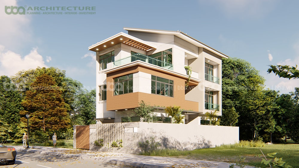 Thiết kế biệt thự 3 tầng mái lệch Mr Thái | Khu dân cư Happy City | Bình Chánh