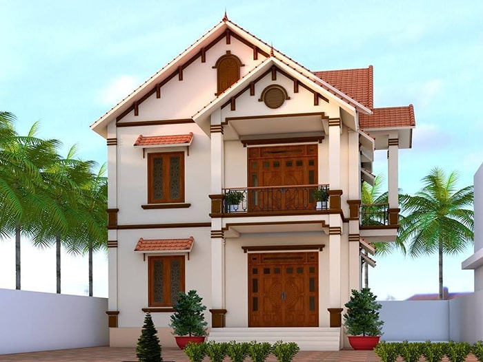 Nhà 2 tầng mái thái