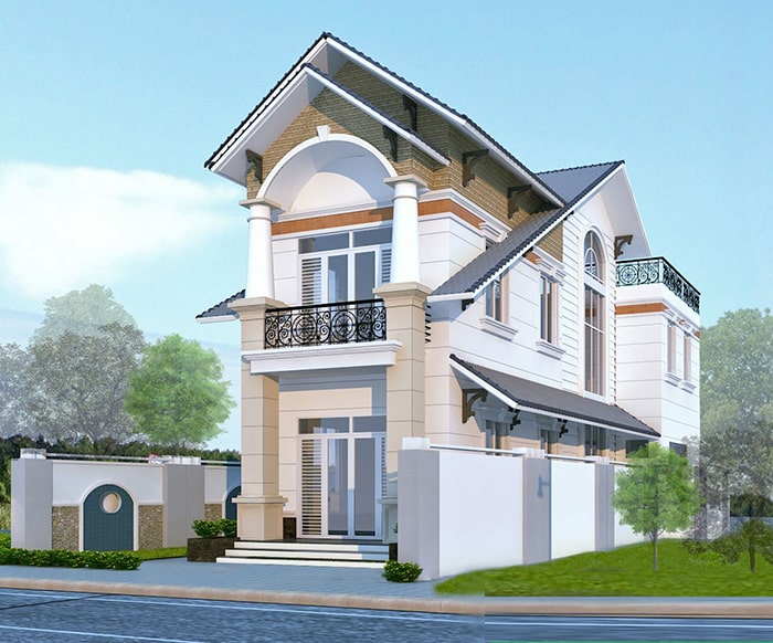 Nhà 2 tầng mái thái