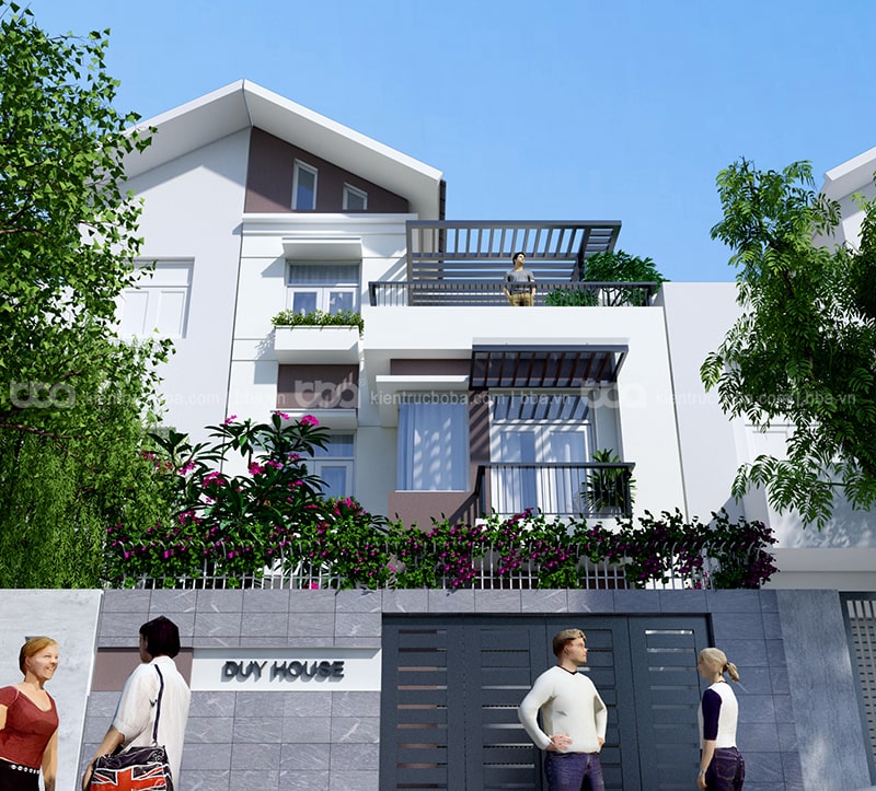 Mẫu thiết kế kế biệt thự phố 7x16m