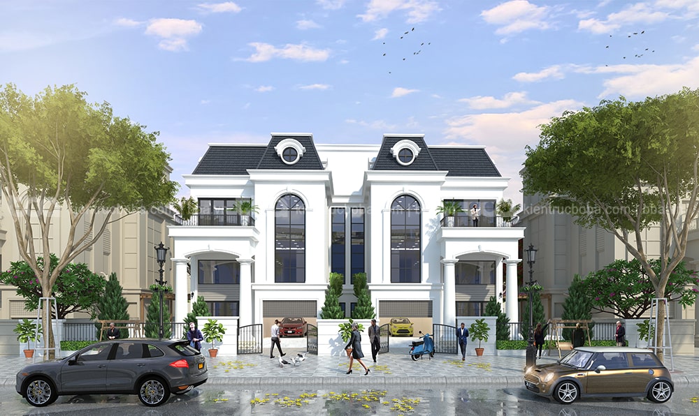 Mẫu thiết kế biệt thự 3 tầng 